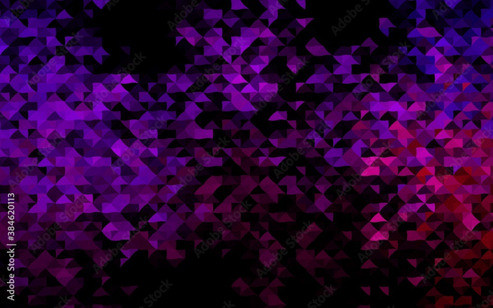 Obraz premium Dark Purple vector texture in triangular style.