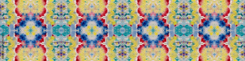 Contemporary Art. Tie Dye Watercolor Fabric. 