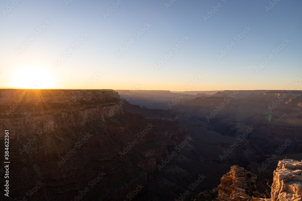 Sunset at Yaki Point in Grand Canyon National Park, Arizona
