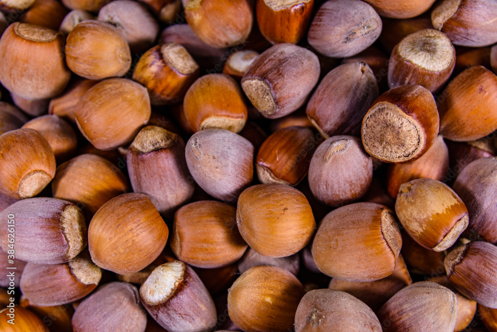 Pile of the hazelnuts for background. Healthy eating Pile of the hazelnuts for background. Healthy eating