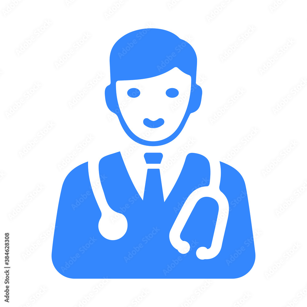 Doctor, medical, physician icon. Blue vector Doctor, medical, physician icon. Blue vector