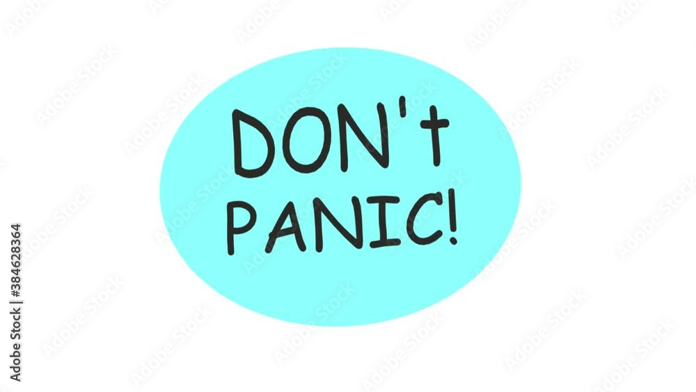 DO NOT PANIC text. Speach bubble with words. Dont panic. Colorful. Cartoon hand drawn style. 3d render DO NOT PANIC text. Speach bubble with words. Dont panic. Colorful. Cartoon hand drawn style. 3d render