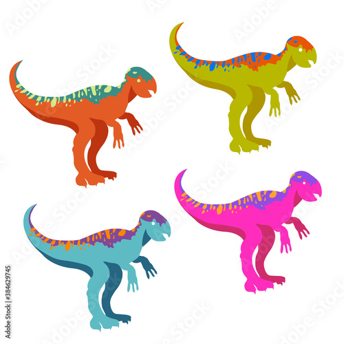 Fototapeta Naklejka Na Ścianę i Meble -  Allosaurus. Vector illustration of large prehistoric animals.