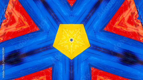 Abstract kaleidoscope background. Beautiful multicolor kaleidoscope texture. Unique kaleidoscope design.