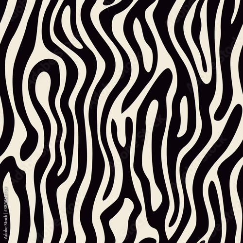 Zebra skin textured vector seamless pattern. Zebra print. wallpaper, backgrounds, textile. Africa, Safari, Zebra