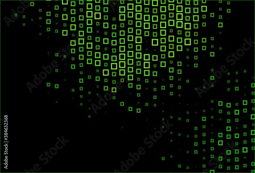 Dark Green vector background with rectangles. © Dmitry