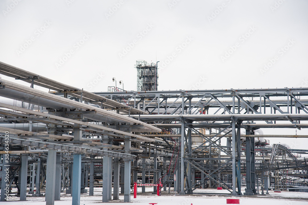 Oil and gas industrial. Oil refinery plant form industry Oil and gas industrial. Oil refinery plant form industry