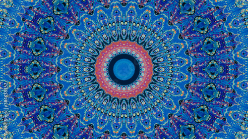 Abstract kaleidoscope background. Beautiful multicolor kaleidoscope texture. Unique kaleidoscope design.