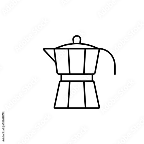 moka pot icon element of kitchen icon for mobile concept and web apps. Thin line moka pot icon can be used for web and mobile. Premium icon on white background