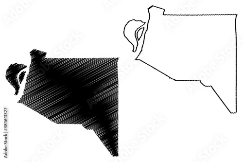 Hickman County, Kentucky (U.S. county, United States of America, USA, U.S., US) map vector illustration, scribble sketch Hickman map photo