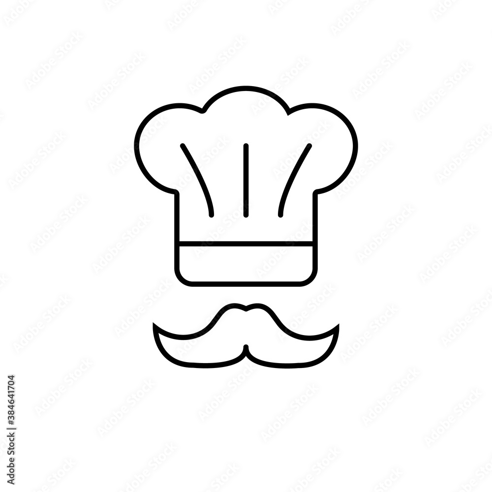 chef hat icon element of kitchen icon for mobile concept and web apps. Thin line chef hat icon can be used for web and mobile. Premium icon on white background chef hat icon element of kitchen icon for mobile concept and web apps. Thin line chef hat icon can be used for web and mobile. Premium icon on white background