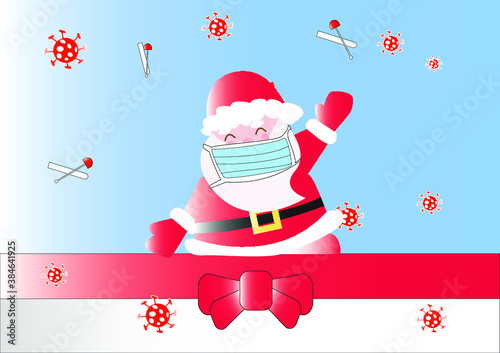 Babbo natale con mascherina 