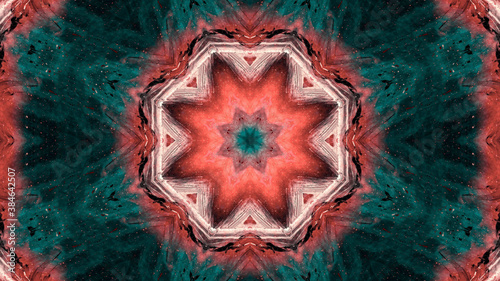 Abstract kaleidoscope background. Beautiful multicolor kaleidoscope texture. Unique kaleidoscope design.