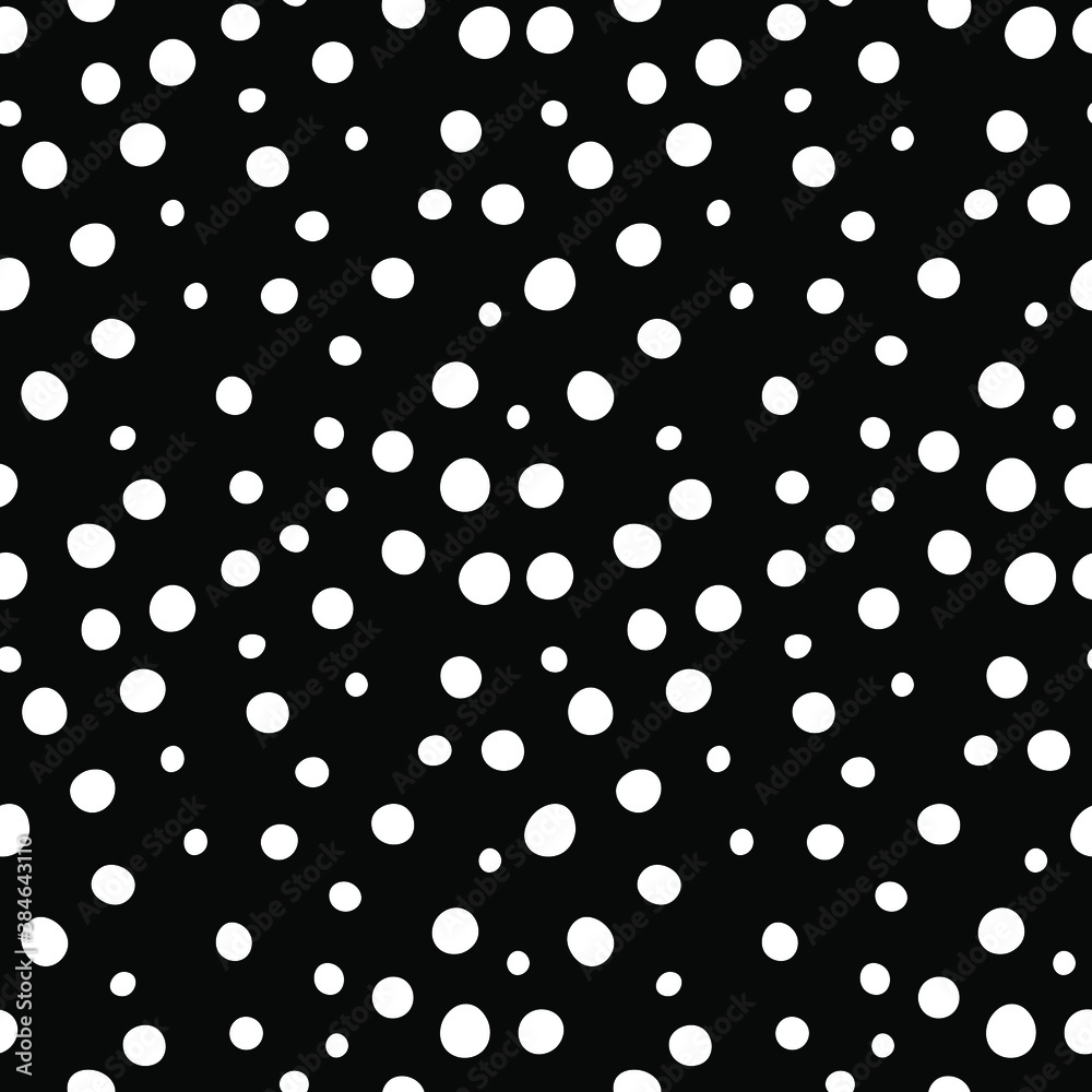 seamless pattern with white peas on a black background seamless pattern with white peas on a black background