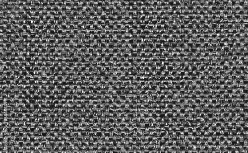 Closeup black ,dark grey color fabric sample texture backdrop. Dark grey fabric strip line pattern design,upholstery for decoration interior design or abstract background.