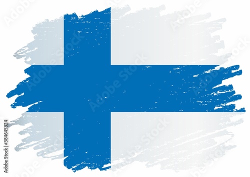 Flag of Finland, Republic of Finland. Template for award design, an official document with the flag of Finland. Bright, colorful vector illustration