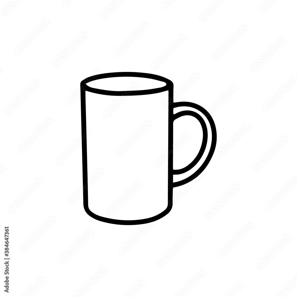 Mug isolated on a white background. Doodle Mug isolated on a white background. Doodle