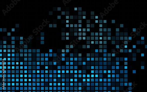 Dark BLUE vector pattern in square style.