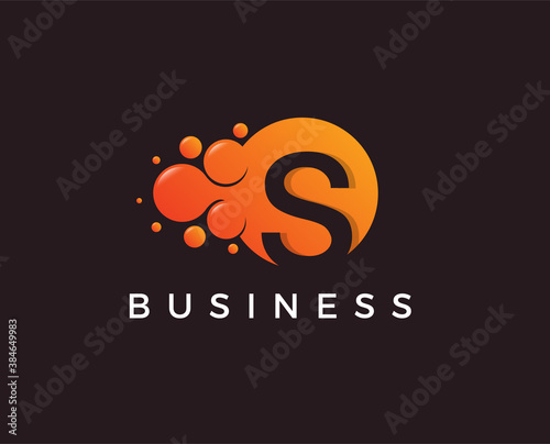 minimal letter s  logo template - vector illustration