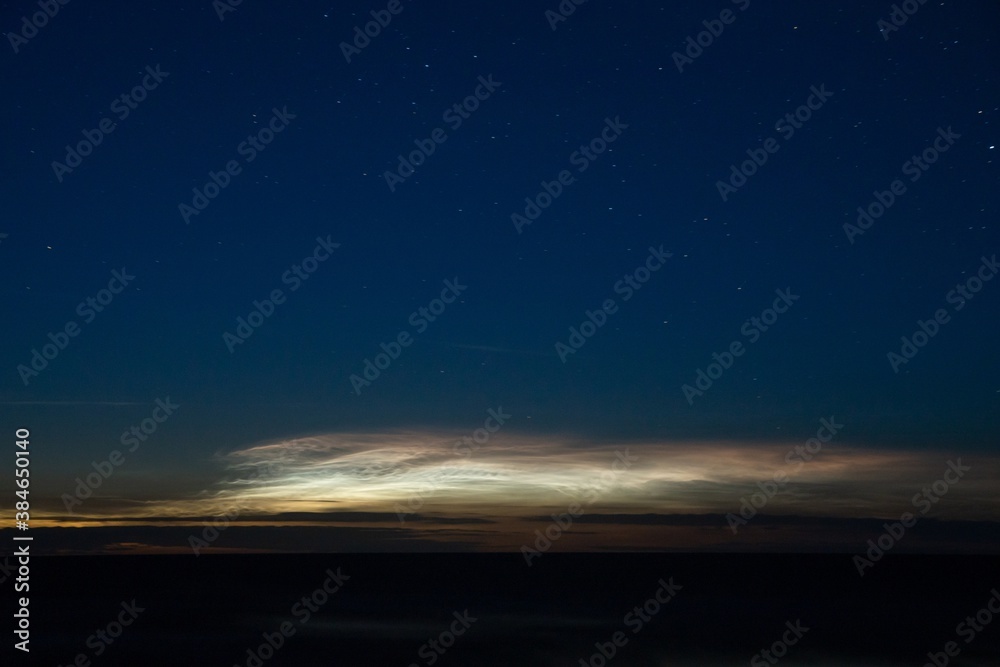 Noctilucent cloud, Baltic Sea, 25.07.2020