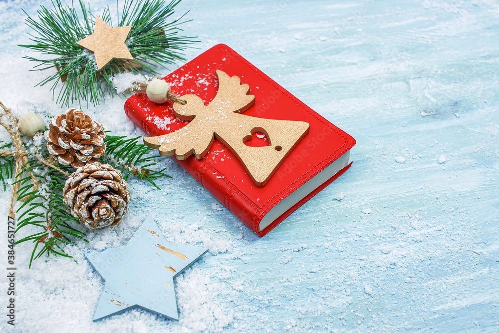 The Bible is on the table, Happy Christmas