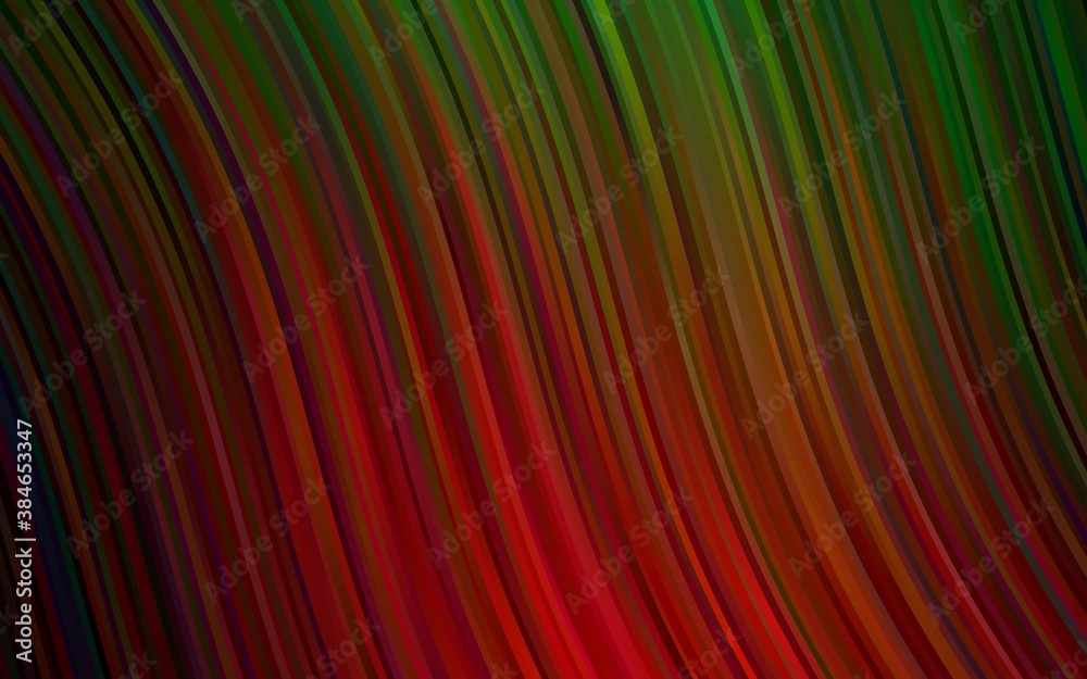 Naklejka premium Dark Green, Red vector pattern with liquid shapes.