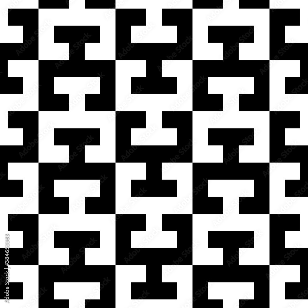 Seamless surface pattern design with Chaine Femme tiles ornament. Oriental traditional ornamentation with repeated sign shapes. Ancient mosaic wallpaper. Ethnic motif. Digital paper. Vector art image. Seamless surface pattern design with Chaine Femme tiles ornament. Oriental traditional ornamentation with repeated sign shapes. Ancient mosaic wallpaper. Ethnic motif. Digital paper. Vector art image.