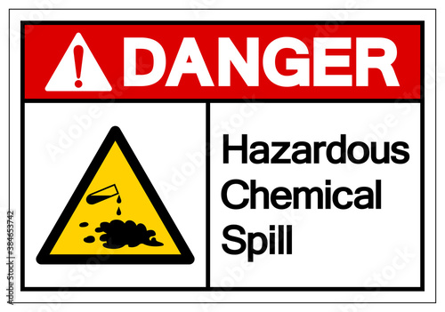 Danger Hazardous Chemical Spill Symbol Sign ,Vector Illustration, Isolate On White Background Label .EPS10