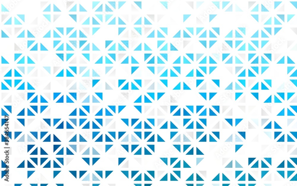Light BLUE vector seamless texture in triangular style.