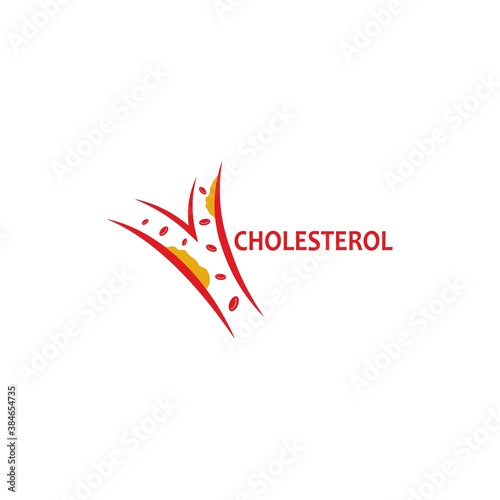 vector of cholesterol plaque logo icon illustratrion