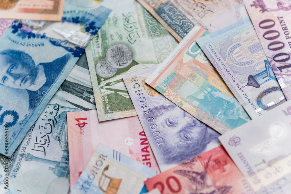 Paper money background of the different countries Paper money background of the different countries