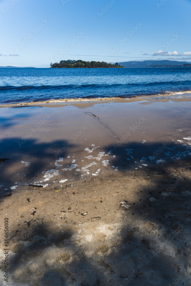pristine beach landscape in Verona Sands in Tasmania, Australia near Peppermint Bay pristine beach landscape in Verona Sands in Tasmania, Australia near Peppermint Bay