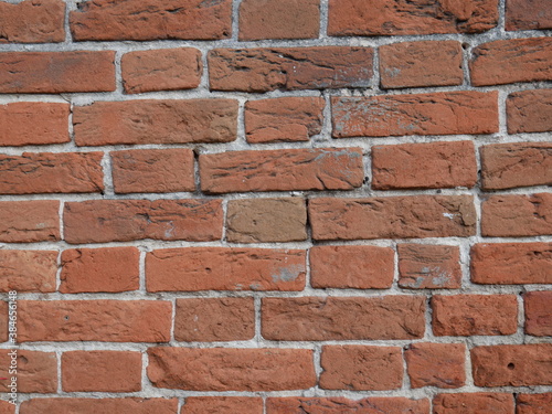 Texture red brick wall