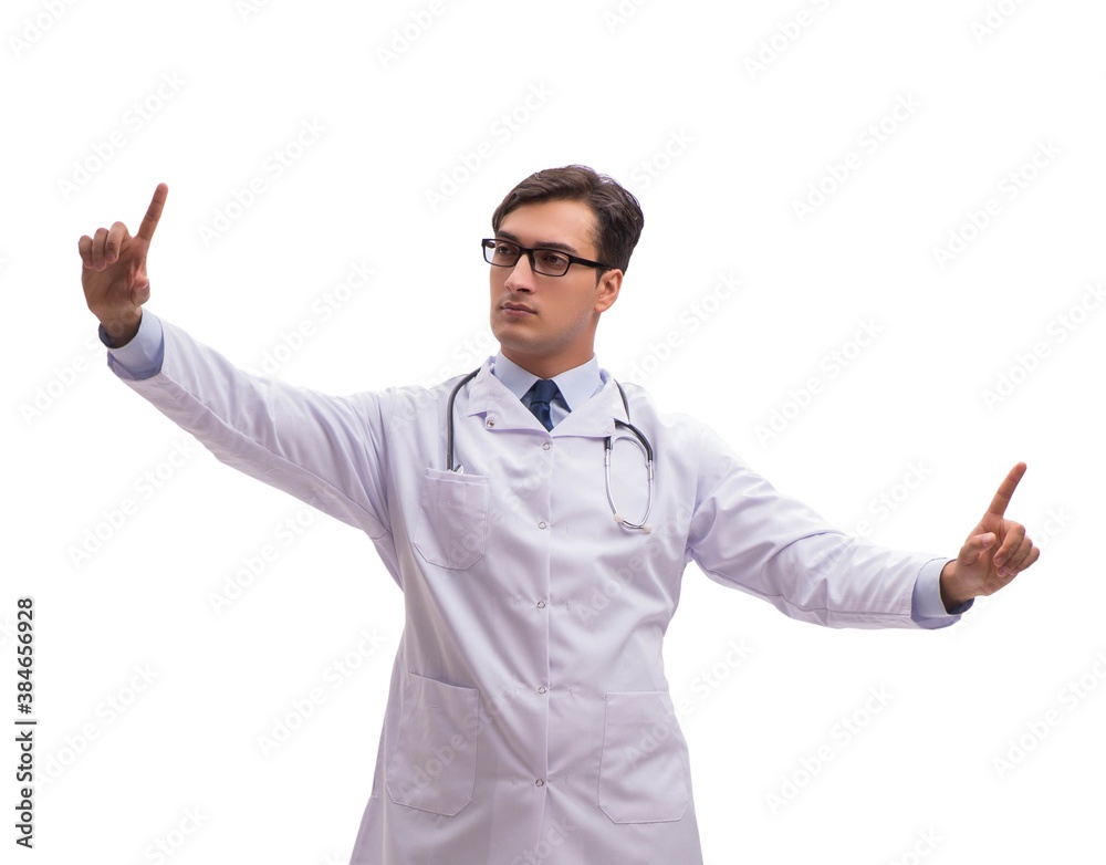 Young doctor isolated on white background Young doctor isolated on white background