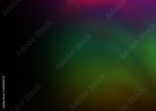 Dark Multicolor, Rainbow vector blurred bright template.