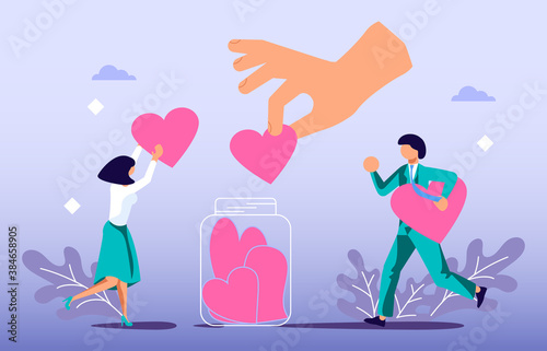 Concept of charity and volunteering