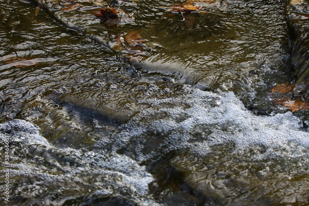 Flowing water over river rocks Flowing water over river rocks