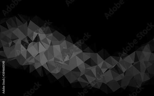 Dark Silver, Gray vector shining triangular template.