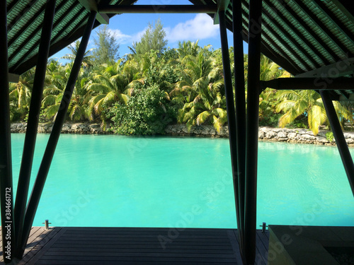 View From Boat of Bora Bora Coast