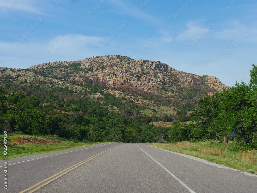 Close up view of Mt. Scott at Comanche County, Oklahoma.