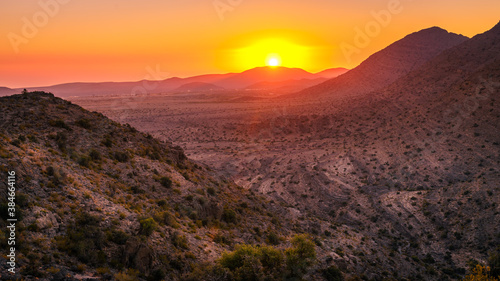 Sunset in Al Hajar Mountains