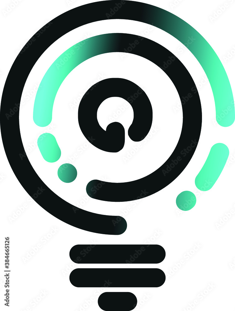 q Initial lightbulb logo concept vector. idea, solution, creative, innovative, inspiration icon q Initial lightbulb logo concept vector. idea, solution, creative, innovative, inspiration icon