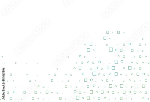 Light Blue, Green vector cover with circles, cubes.