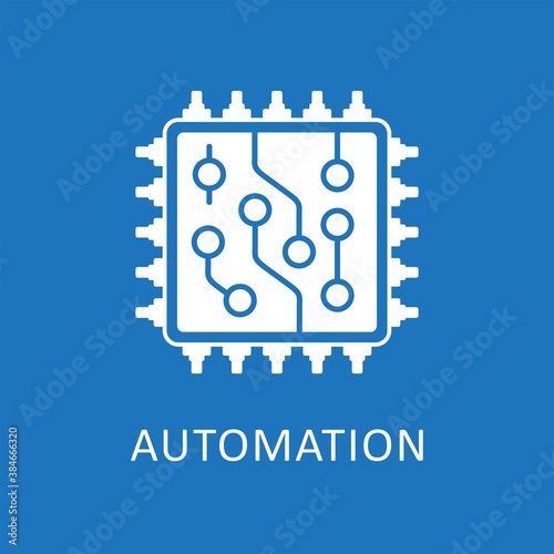 Automation. Electronic control. Vector icon on isolated background.