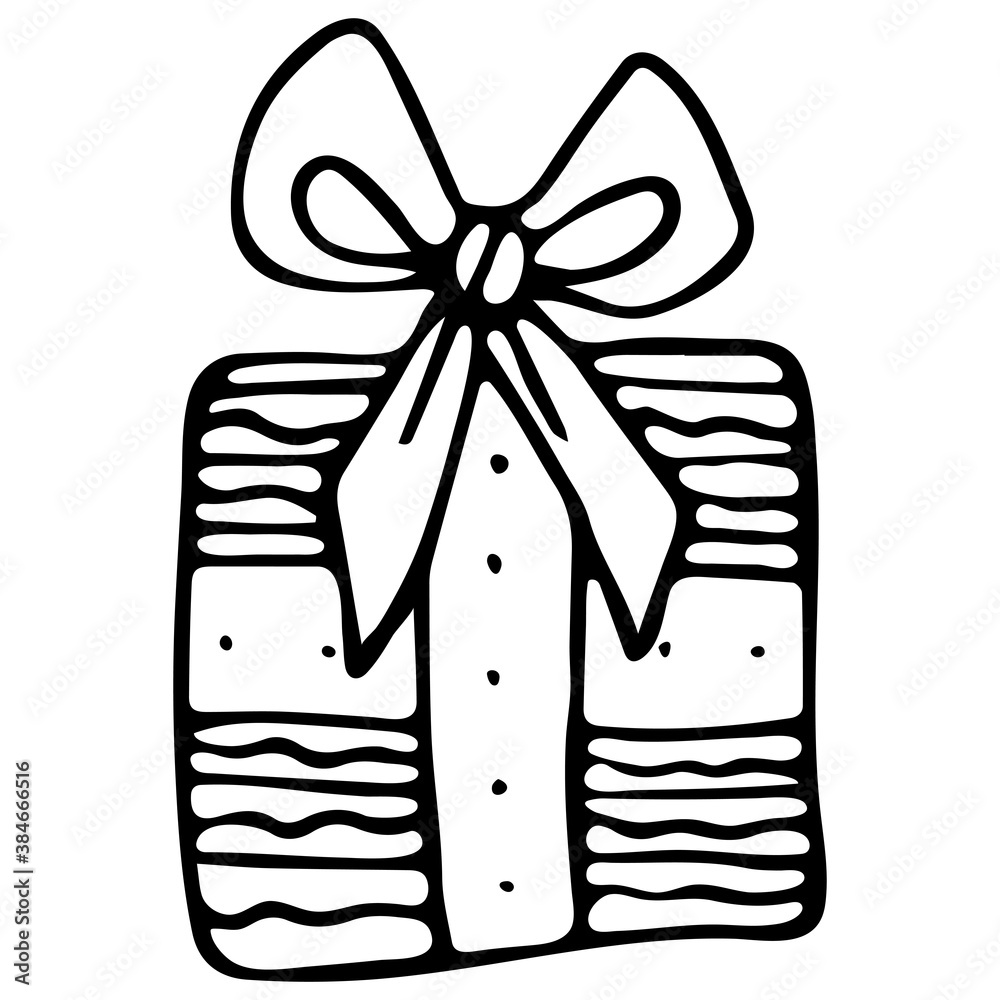Vector isolated element. A holiday gift box. Christmas or birthday gift. Vector isolated element. A holiday gift box. Christmas or birthday gift.