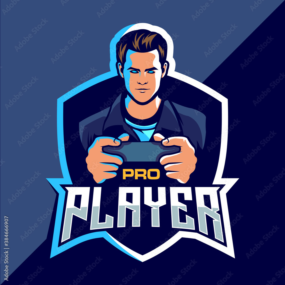 Pro player esport game logo design Pro player esport game logo design
