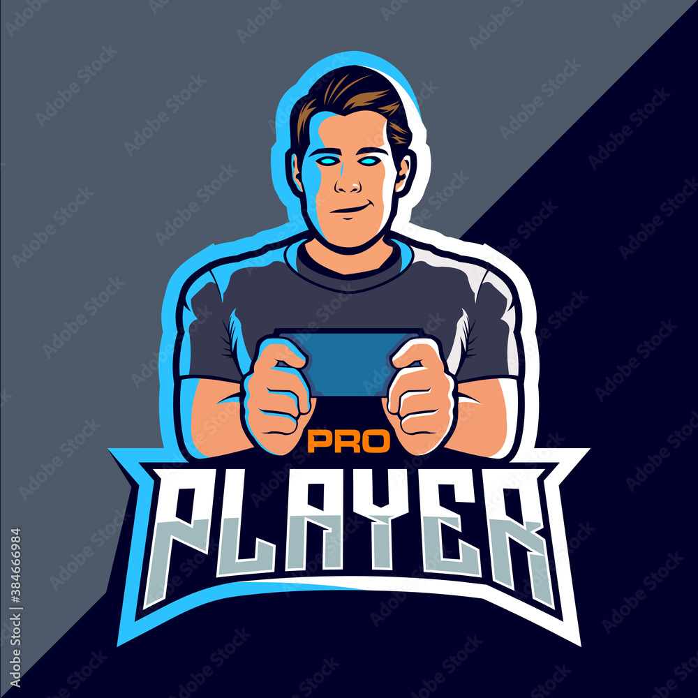 Pro player esport game logo design 