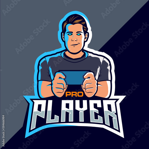 Pro player esport game logo design 
