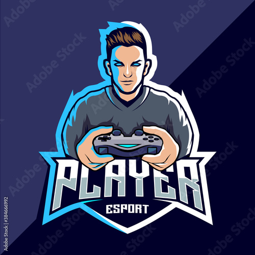 Pro player esport game logo design
