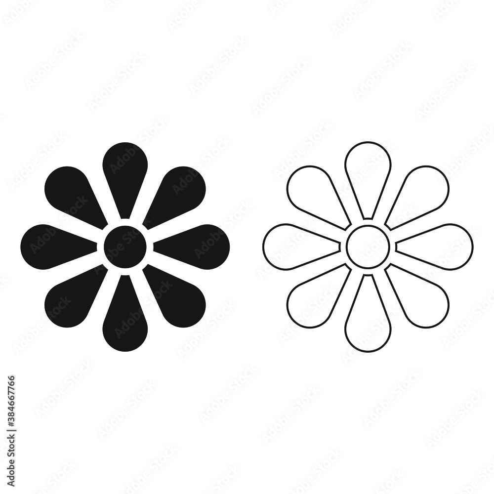 Flowers icon design isolated on white background Flowers icon design isolated on white background